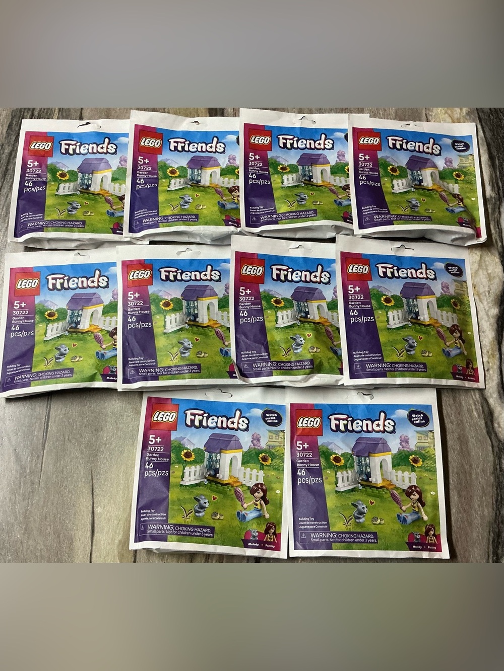 A lot of 10 LEGO #30722 /Friends Garden Bunny House
